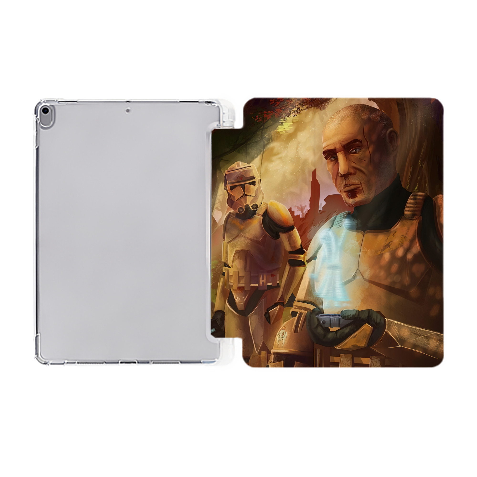 （画像用） スター・ウォーズ Star Wars IPad ケース ペン収納付き 三つ折りスタンド PUレザー×シリコン 対応機種9.5/10.5/10.9インチ